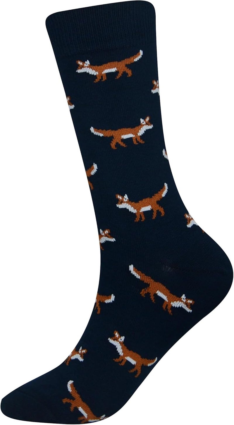 Cansok Men's 2/4 Packs Fun Crazy Novelty Dress Crew Socks - Image 4